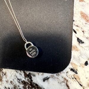Tiffany & Co. sterling silver 1837 padlock pendant 16” necklace